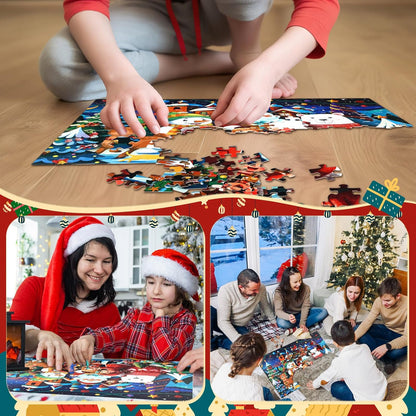 2025 Large Advent Calendar Jigsaw Puzzles - 240 Pieces Family Countdown Game